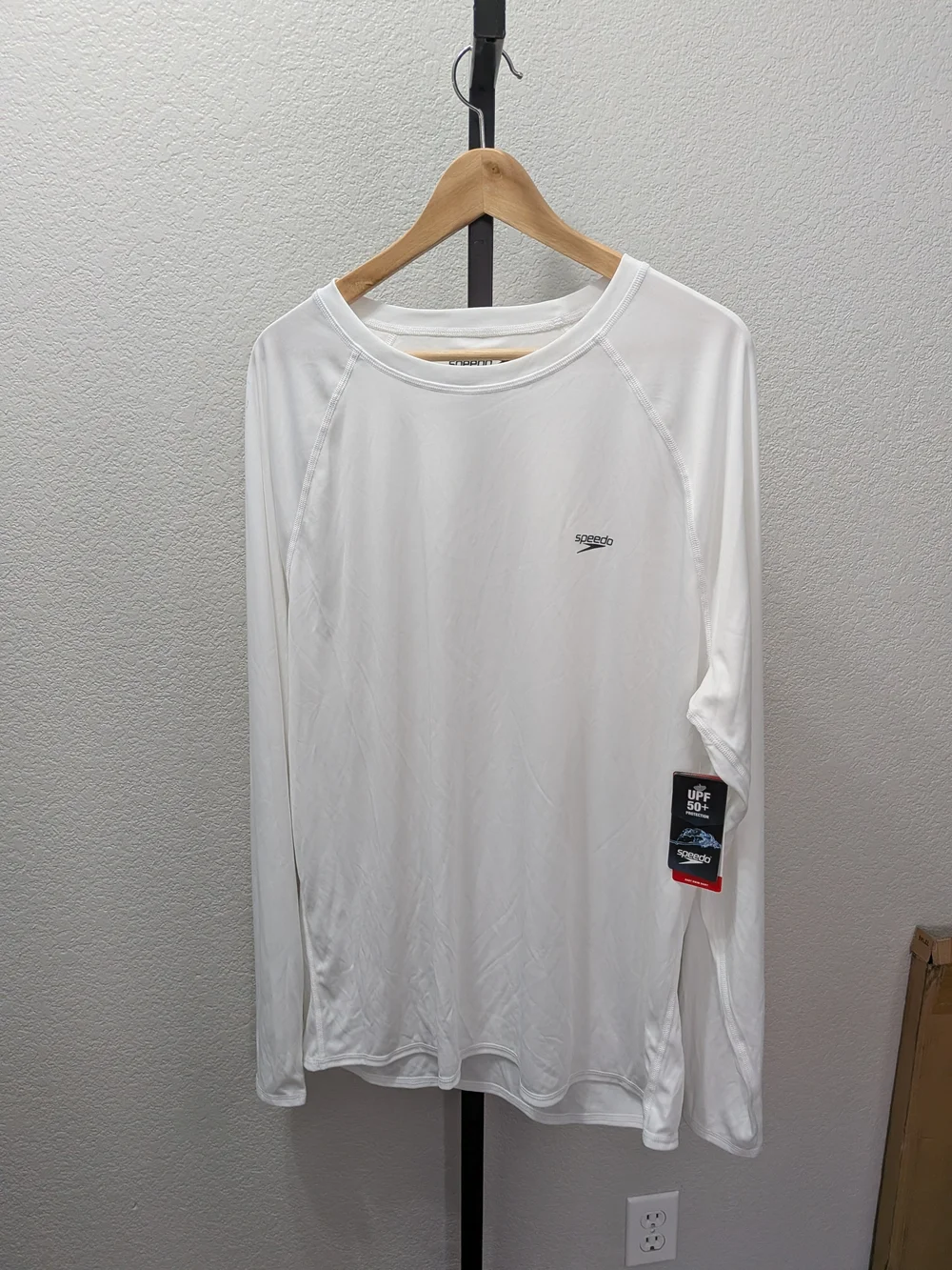 Speedo White Long Sleeve UV Swim Shirt